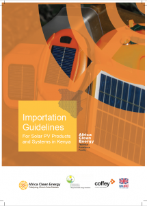 Importation Guidelines For Solar PV Products and Systems in Kenya 2019